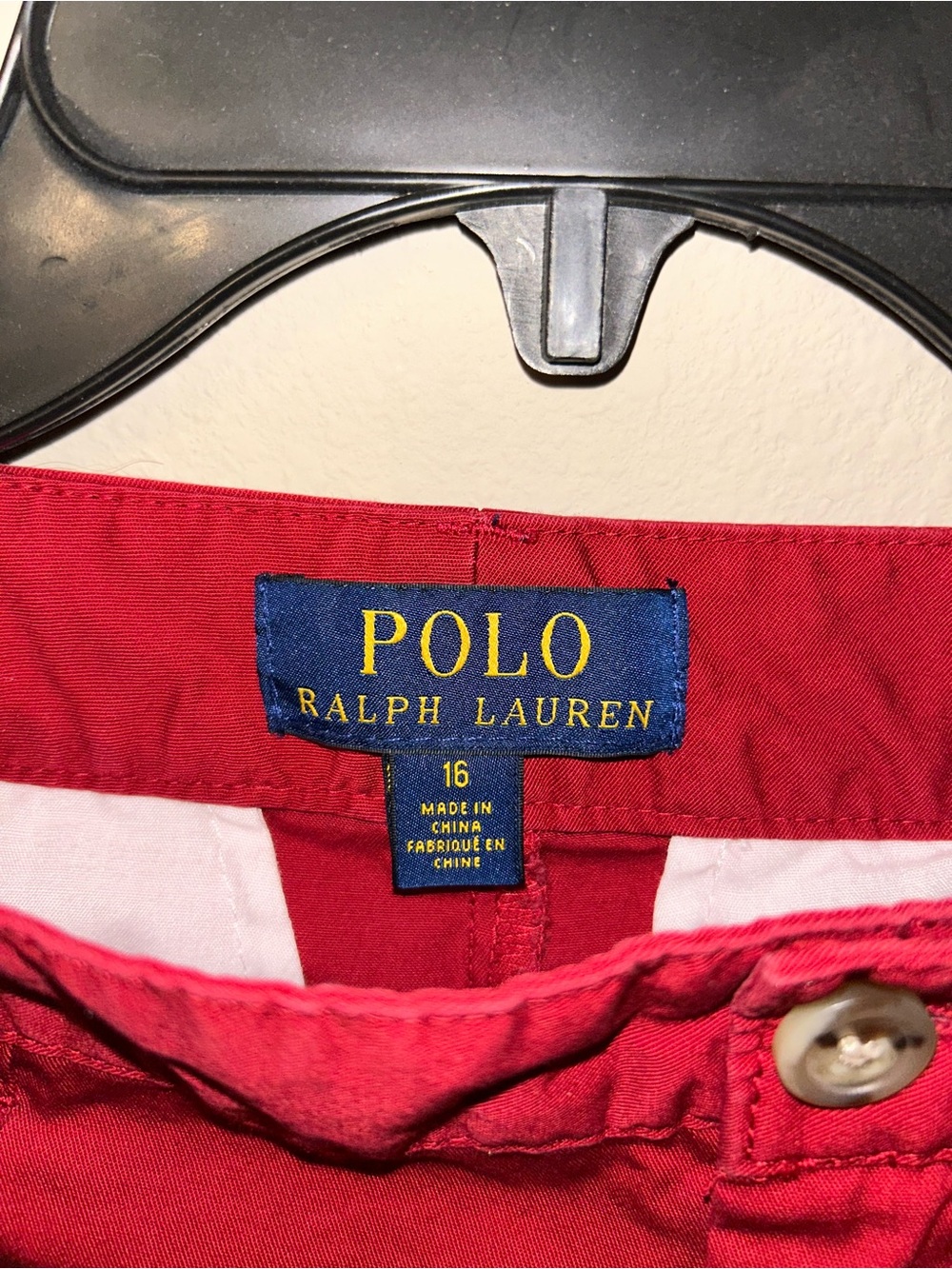 Polo by Ralph Lauren Red Chinos size 16 youth - Picture 3 of 3